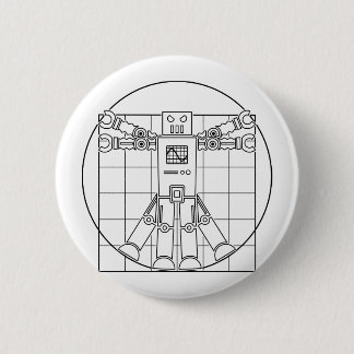 Roboter-Knopf Da Vincis Vitruvian Button
