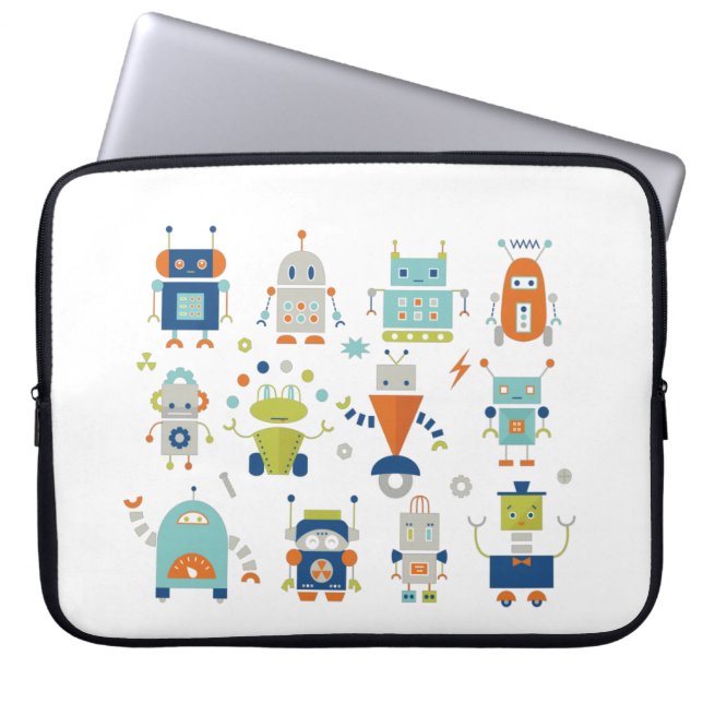 Roboter Laptopschutzhülle (Vorderseite)