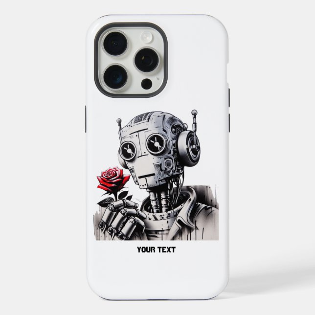 Roboter-Liebe 01 iPhone 15 Pro Max Hülle (Rückseite)