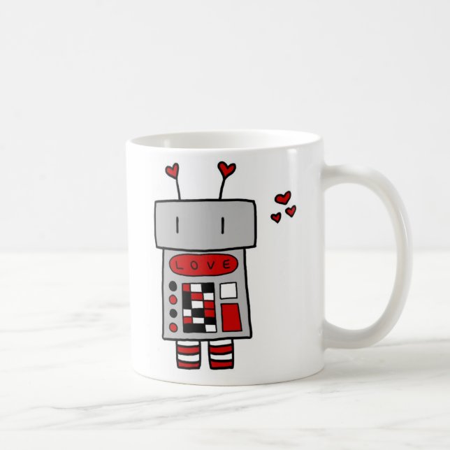 Roboter-Liebe Kaffeetasse (Rechts)