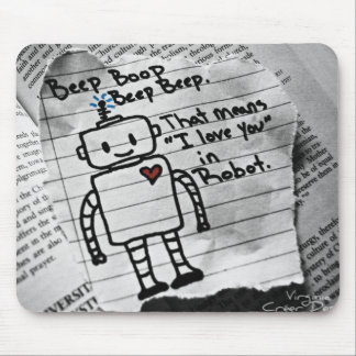 Roboter-Liebe Mousepad