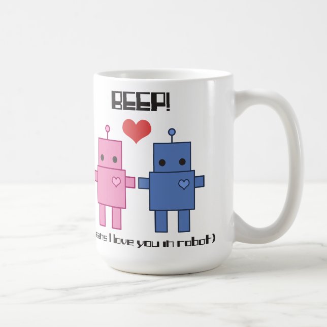 Roboter-Liebe-Tasse Kaffeetasse (Rechts)
