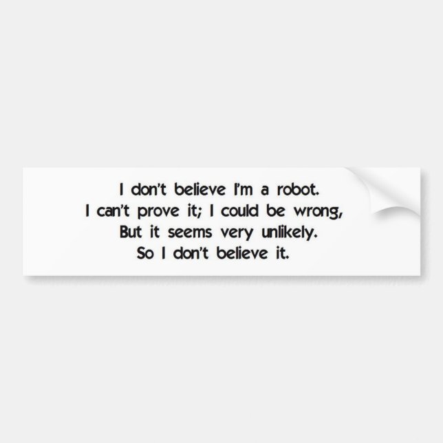 Roboter-Logik Autoaufkleber (Vorne)