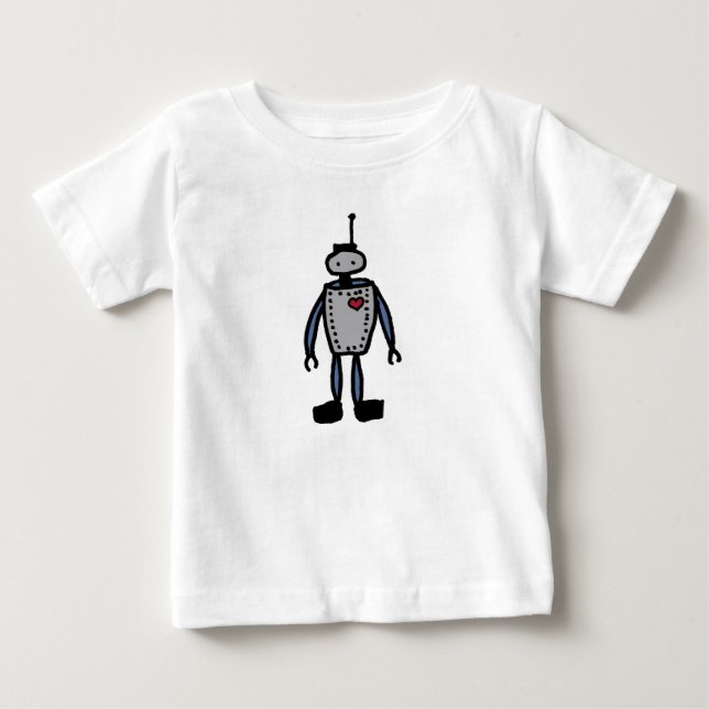 Roboter Love baby or kid Romper Baby T-shirt (Vorderseite)