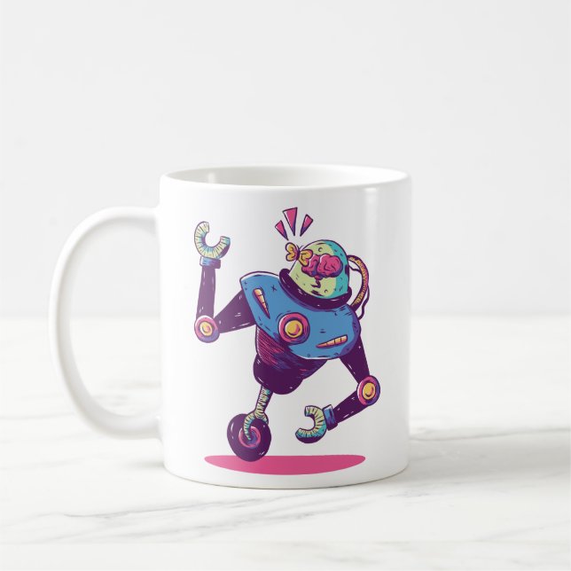 Roboter mit einem Single-Rad Kaffeetasse (Links)