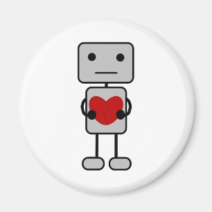 Roboter mit Herz Magnet