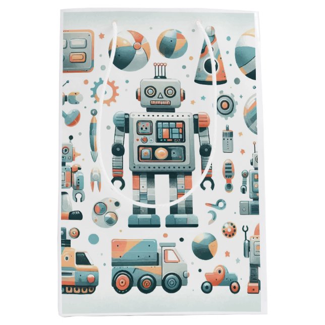 Roboter Mittlere Geschenktüte (Vorderseite)