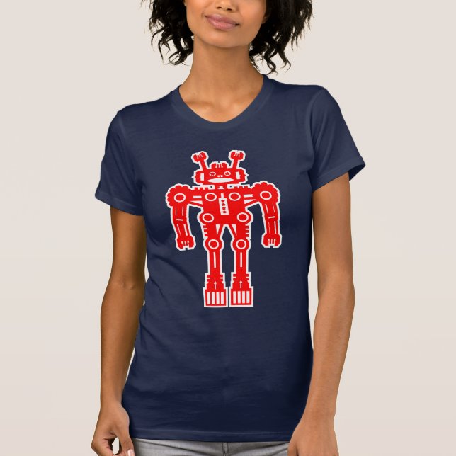 Roboter Mk I - (rot) - Maßgeschneidert T-Shirt (Vorderseite)