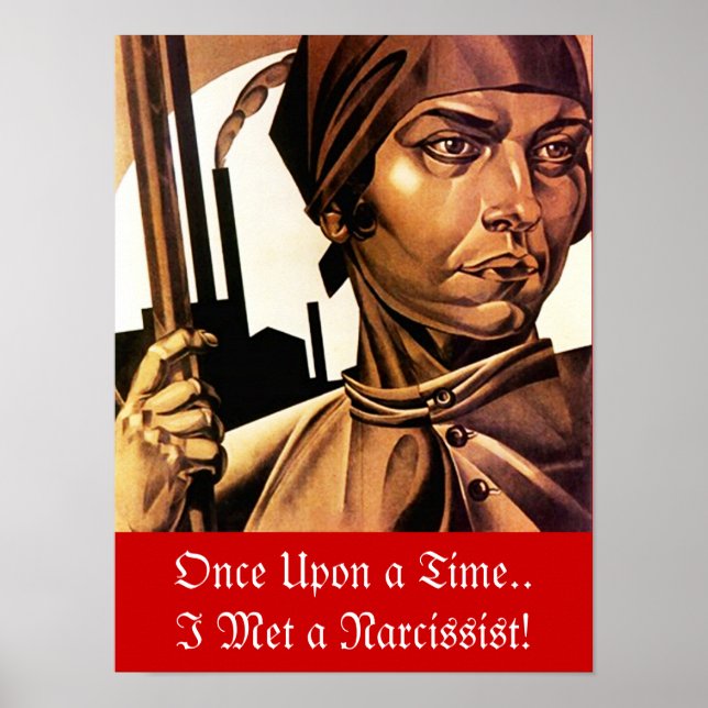 Roboter Narc Narcissist Missbrauch NPD Fairytale Poster (Vorne)