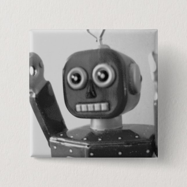 Roboter-Orange 2000 Button (Vorderseite)