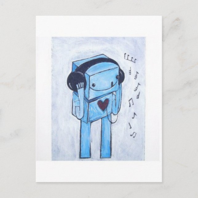 Roboter... Postkarte (Vorderseite)