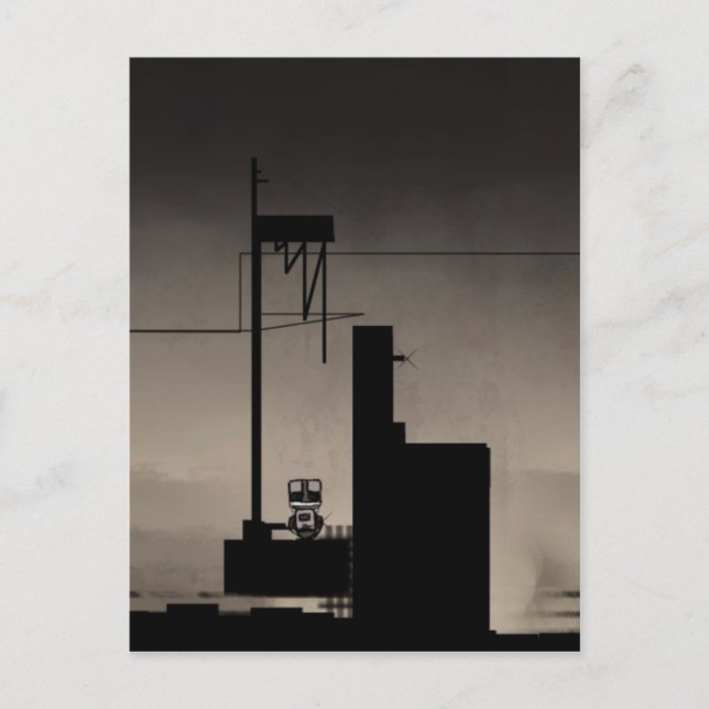 Roboter Postkarte (Vorderseite)