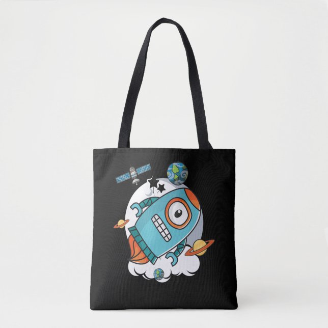 Roboter-Raketengalaxie-Astronautenroboter Tasche (Vorderseite)