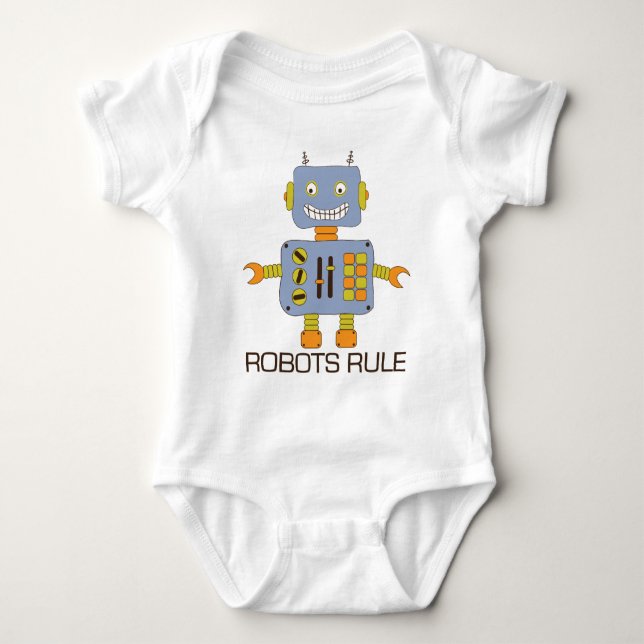 Roboter-Regel Baby Strampler (Vorderseite)