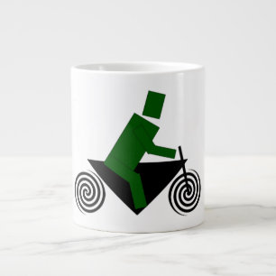 Roboter, Reiten, Fahrrad Jumbo-Tasse