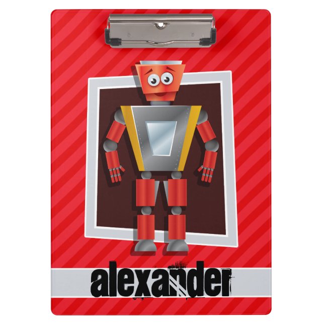 Roboter; Scarlet Rote Streifen Klemmbrett (Vorderseite)