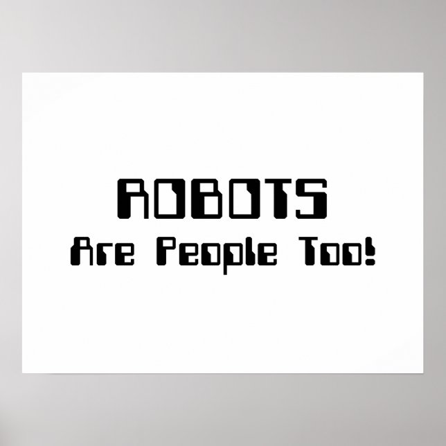 ROBOTER sind auch Menschen! Poster (Vorne)