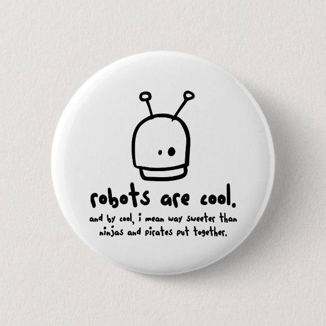 Roboter sind cool1 button (Vorderseite)