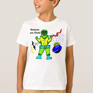 Roboter sind Cool Captain Zacky Green Boy Robot T-Shirt