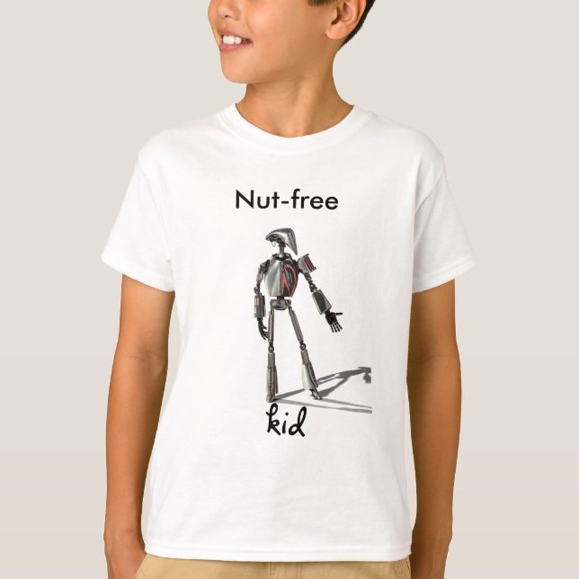 Roboter-Typ - füttern Sie keine Nüsse T-Shirt (Vorderseite)