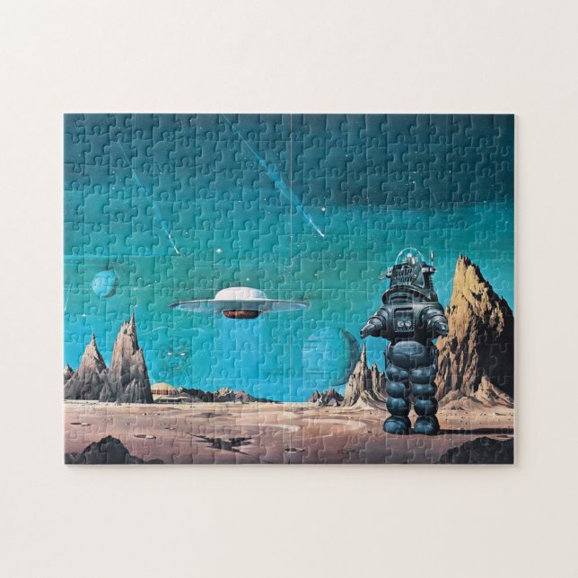 Roboter UFO und Raum (Horizontal)