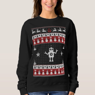 Roboter Ugly Christmas Sweater Xmas Robotics Motor Sweatshirt