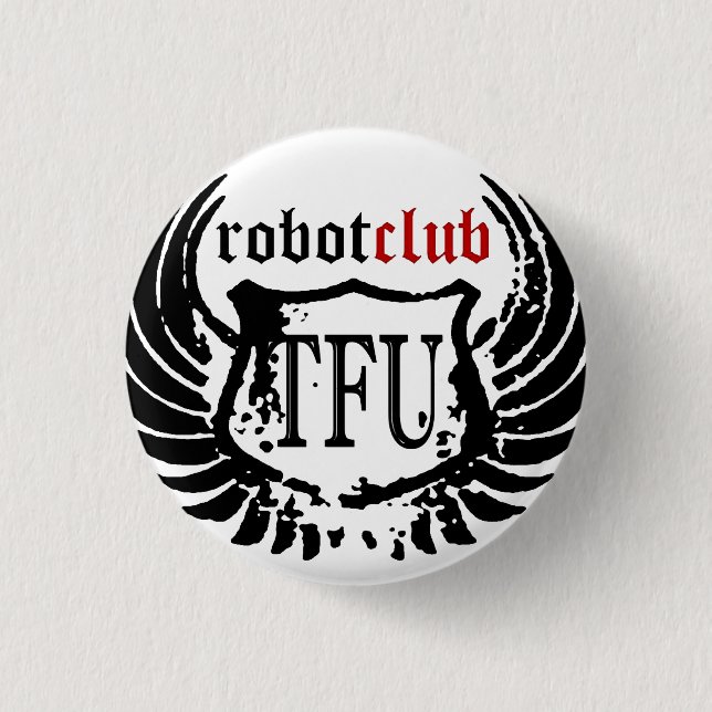 Roboter-Verein-Button Button (Vorderseite)