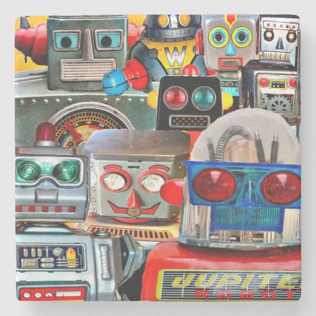 Roboter, Vintager Roboter Steinuntersetzer (Vorderseite)