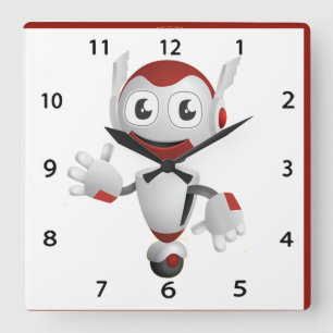 Roboter-Wanduhr Quadratische Wanduhr