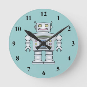 Roboter-Wanduhr Runde Wanduhr