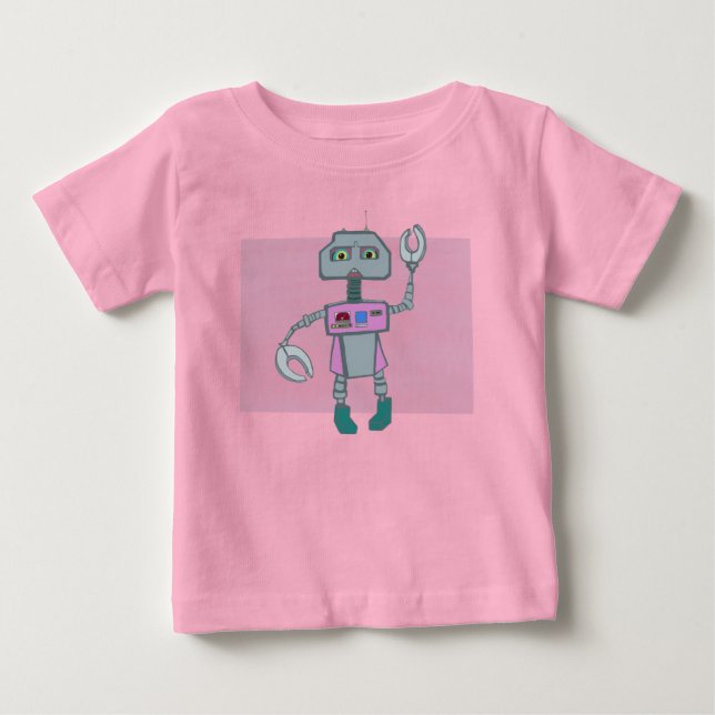 Roboter (weiblich) Baby T-shirt (Vorderseite)