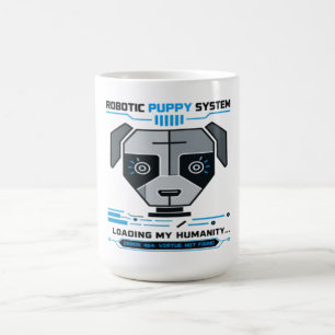 Roboter-Welpen-Systemfehler 404 Süßer Cybernetic-H Kaffeetasse