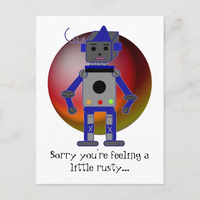 Roboter werden gut postkarte (Vorderseite)