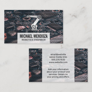 Roboterarm Binärkode CPU-Schalttafel Visitenkarte