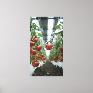 Roboterarme pflücken reife Tomaten präzise  Leinwanddruck