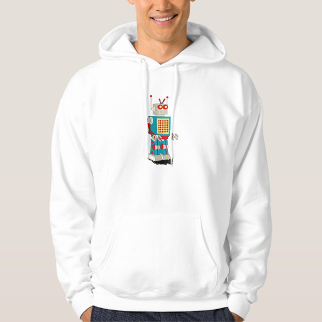 Robotercharakter-Cartoon Hoodie (Vorderseite)