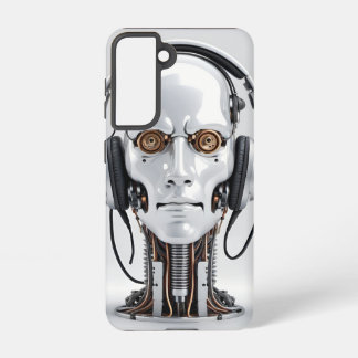 Roboterkopf mit Kopfhörer Samsung Galaxy Hülle