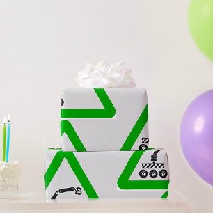 Roboterkreuzungswarnschild Geschenkpapier