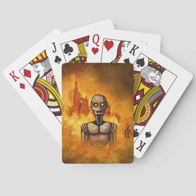 Roboterrevolutionäre Spielkarten (Rückseite)