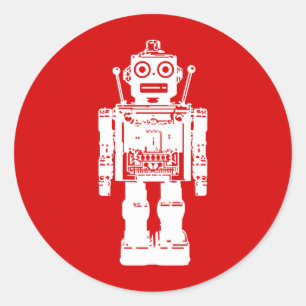 Robotersticker Runder Aufkleber