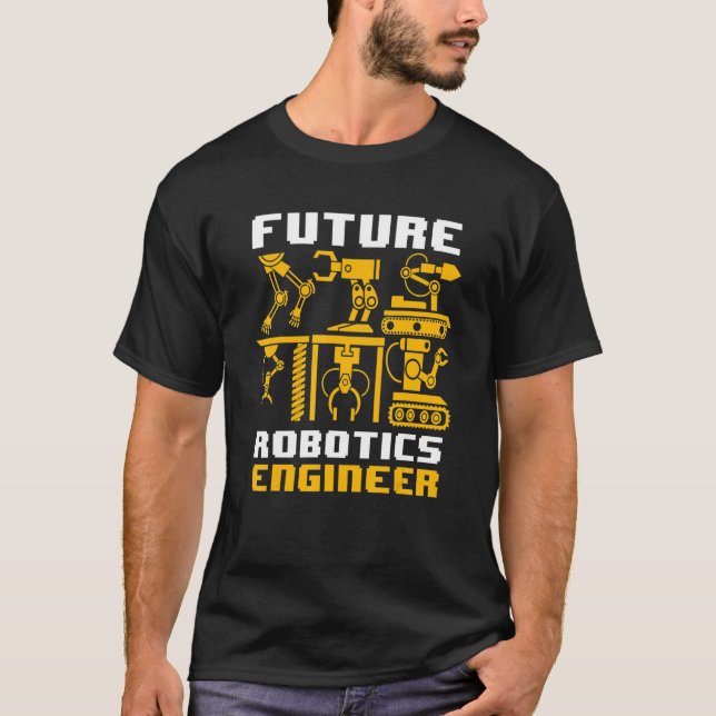 Robotertechnik Kids Men Future Roboter T-Shirt (Vorderseite)