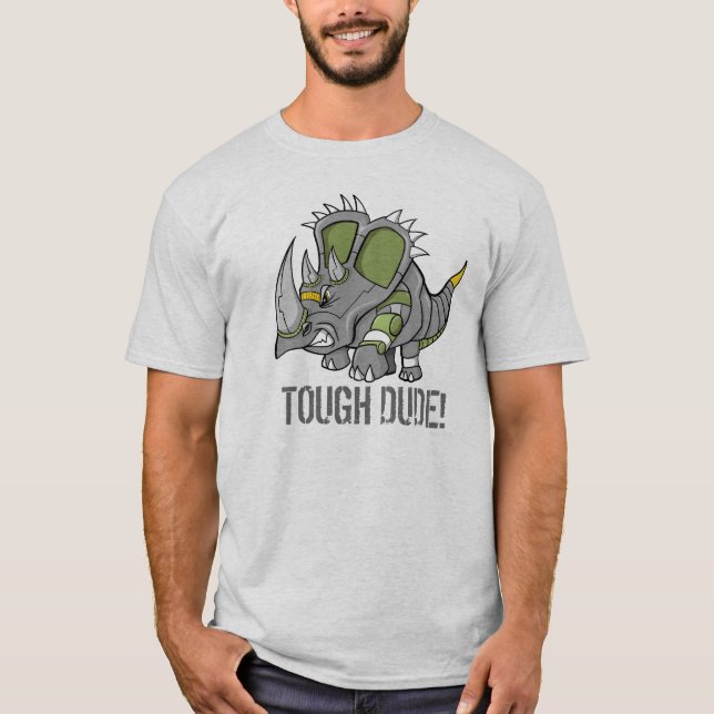 Robotertriceratops-Dinosaurier-starker Typ-T - T-Shirt (Vorderseite)