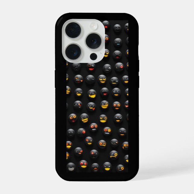Robotic Emojis iphone 15 pro case Hülle (Rückseite)