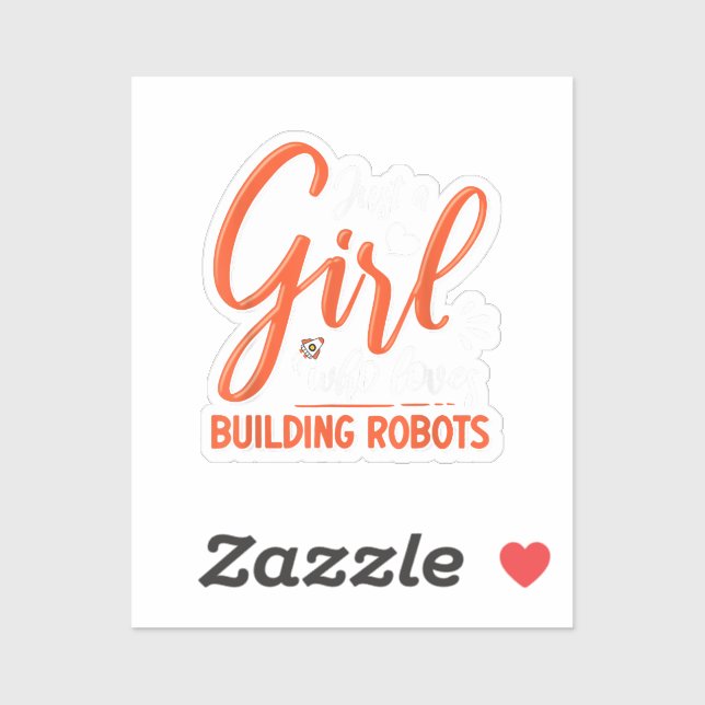 Robotics Engineer Robot Lover Engineering Girl Rob Aufkleber (Blatt)