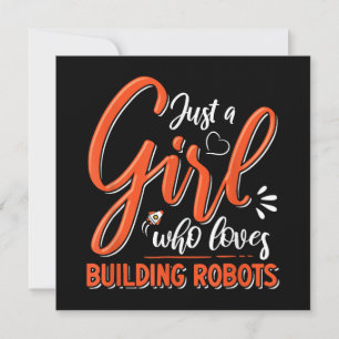 Robotics Engineer Robot Lover Engineering Girl Rob Dankeskarte