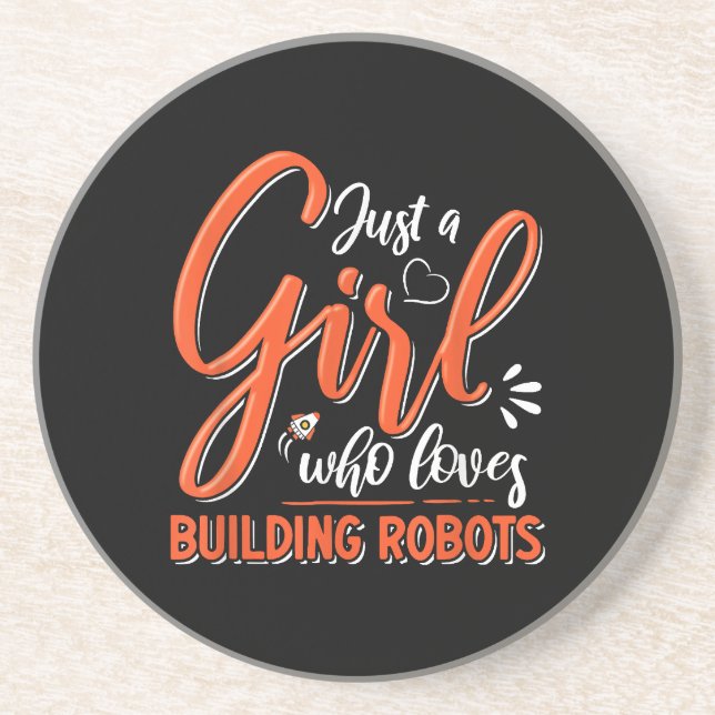 Robotics Engineer Robot Lover Engineering Girl Rob Getränkeuntersetzer (Vorne)