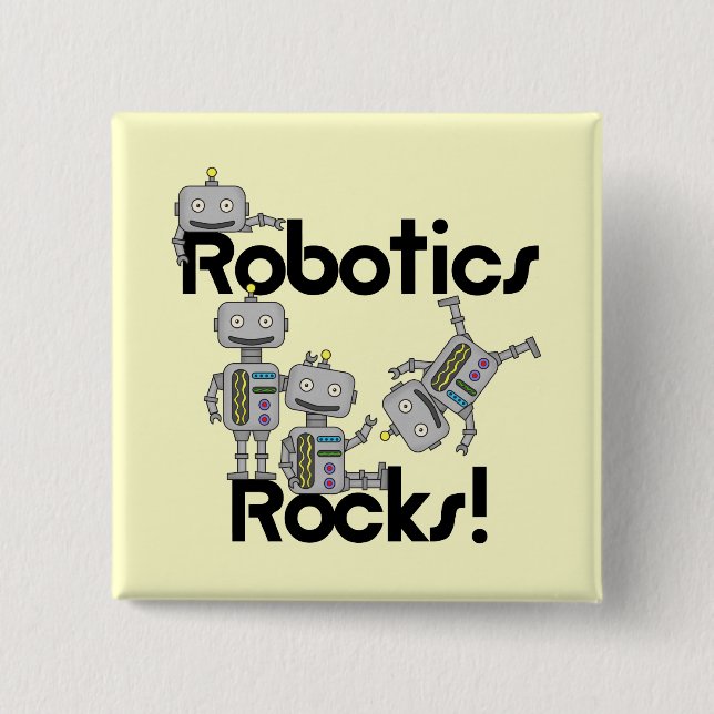 Robotik-Felsen Button (Vorderseite)