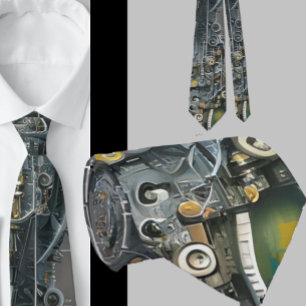 Robotik-Geek-Nerd-Technologie-Maschine Krawatte