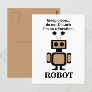 Robotik Robotik Lustig Postkarte