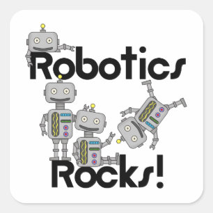 Robotik Rocks Quadratischer Aufkleber